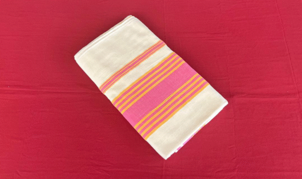 Handloom Kasavu Saree With Golden Border